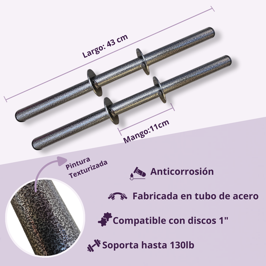 Kit de Barras y Discos 50 lb: Entrenamiento Completo para Fuerza en Casa