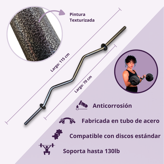 Kit de Barras y Discos 50 lb: Entrenamiento Completo para Fuerza en Casa