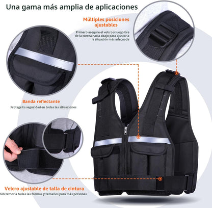 CHALECO CON PESO ALPHA 20KG PESO AJUSTABLE