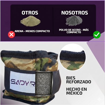 Par de polainas tobilleras 1kg, 3kg, y 5kg