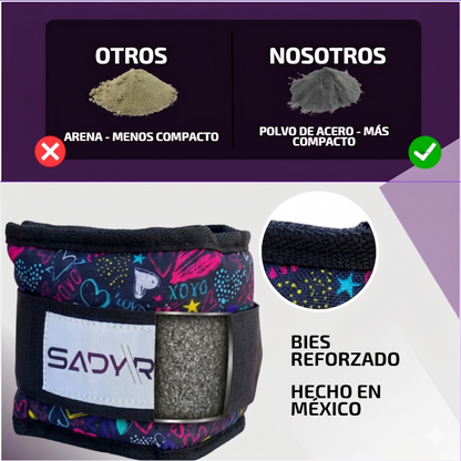 Par de polainas tobilleras 1kg, 3kg, y 5kg
