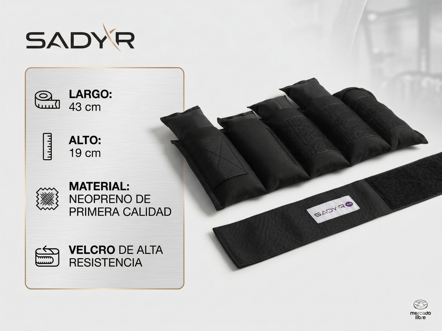 PAR DE POLAINAS 5KG PESO AJUSTABLE
