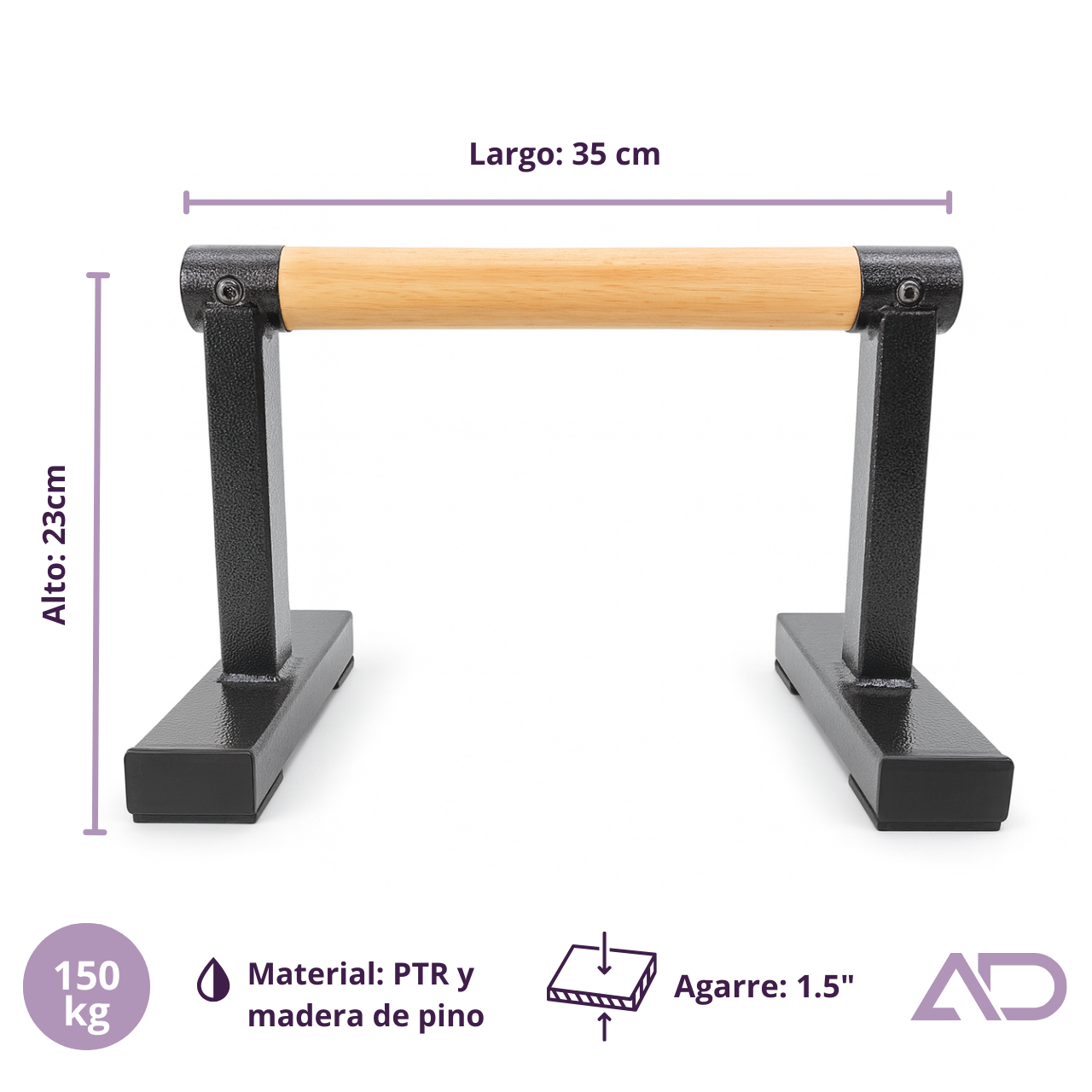 Barras Paralelas Calistenia Madera y Acero