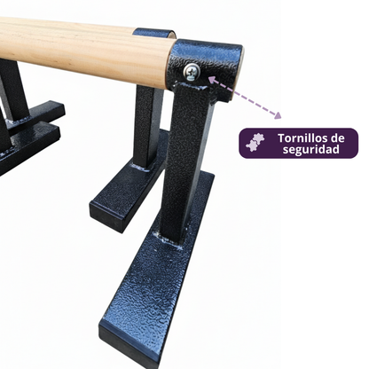 Barras Paralelas Calistenia Madera y Acero