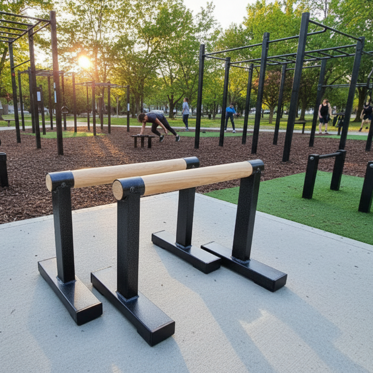 Barras Paralelas Calistenia Madera y Acero