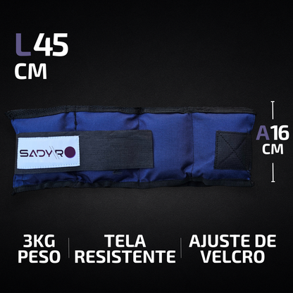 Par de polainas tobilleras 1kg, 2kg, 3kg, 4kg, y 5kg