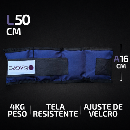 Par de polainas tobilleras 1kg, 2kg, 3kg, 4kg, y 5kg