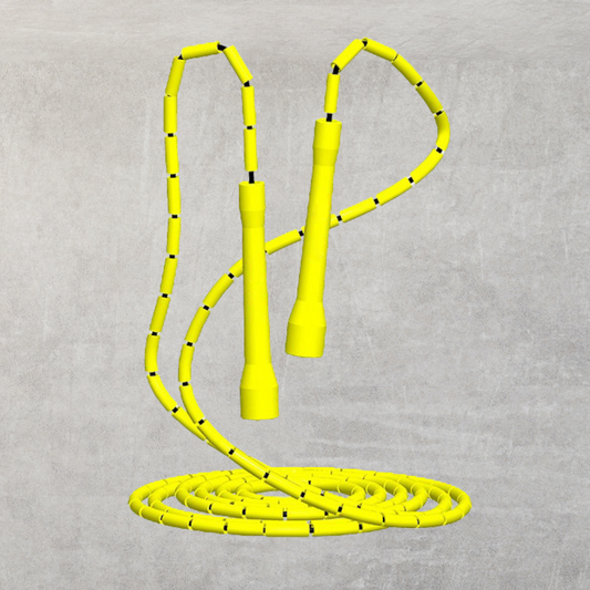 Cuerda para saltar segmentada con mangos de bambú