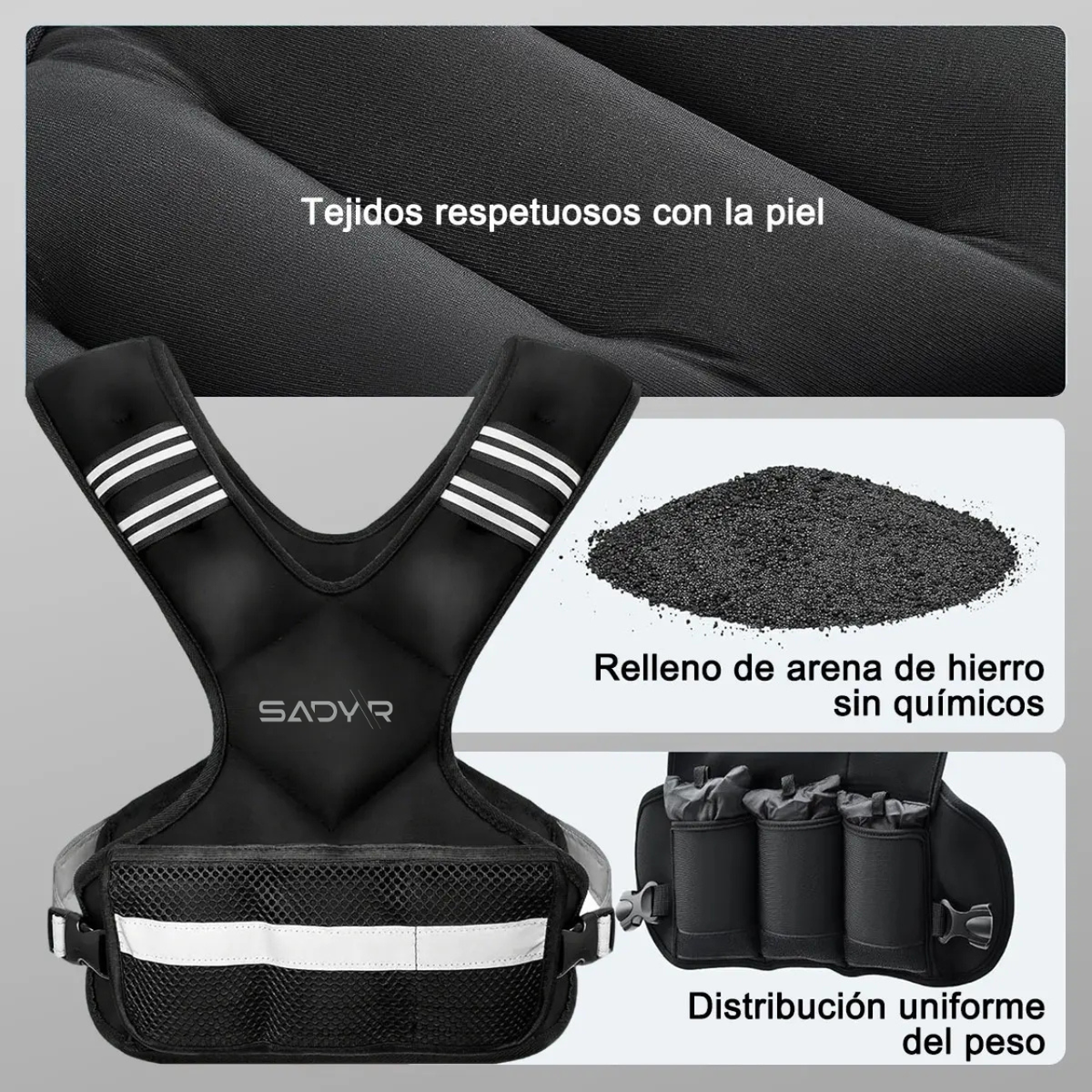 CHALECO CON PESO AJUSTABLE  CANTERA