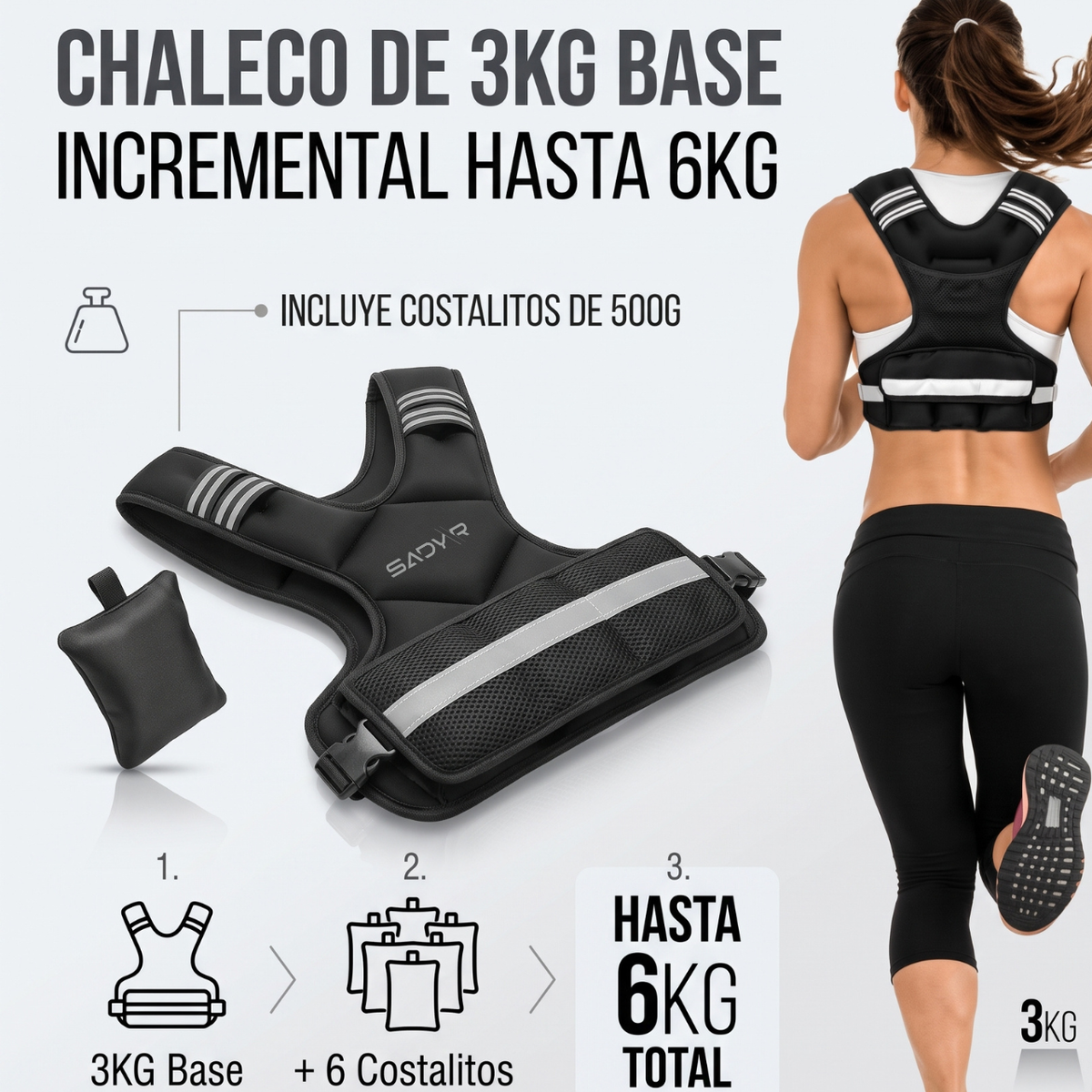 CHALECO CON PESO AJUSTABLE  CANTERA