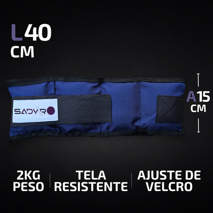 Par de polainas tobilleras 1kg, 2kg, 3kg, 4kg, y 5kg