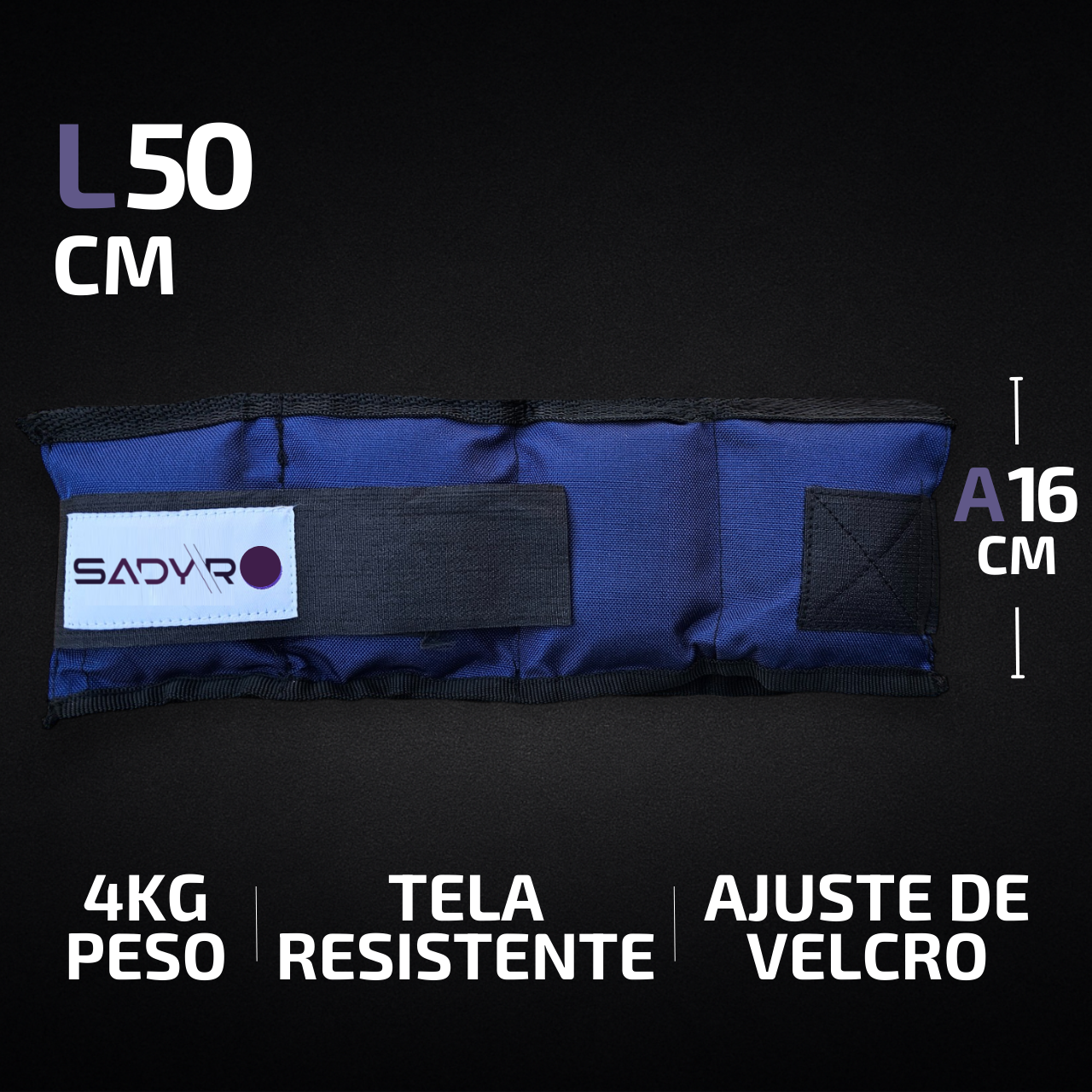 Par de polainas tobilleras 1kg, 2kg, 3kg, 4kg, y 5kg