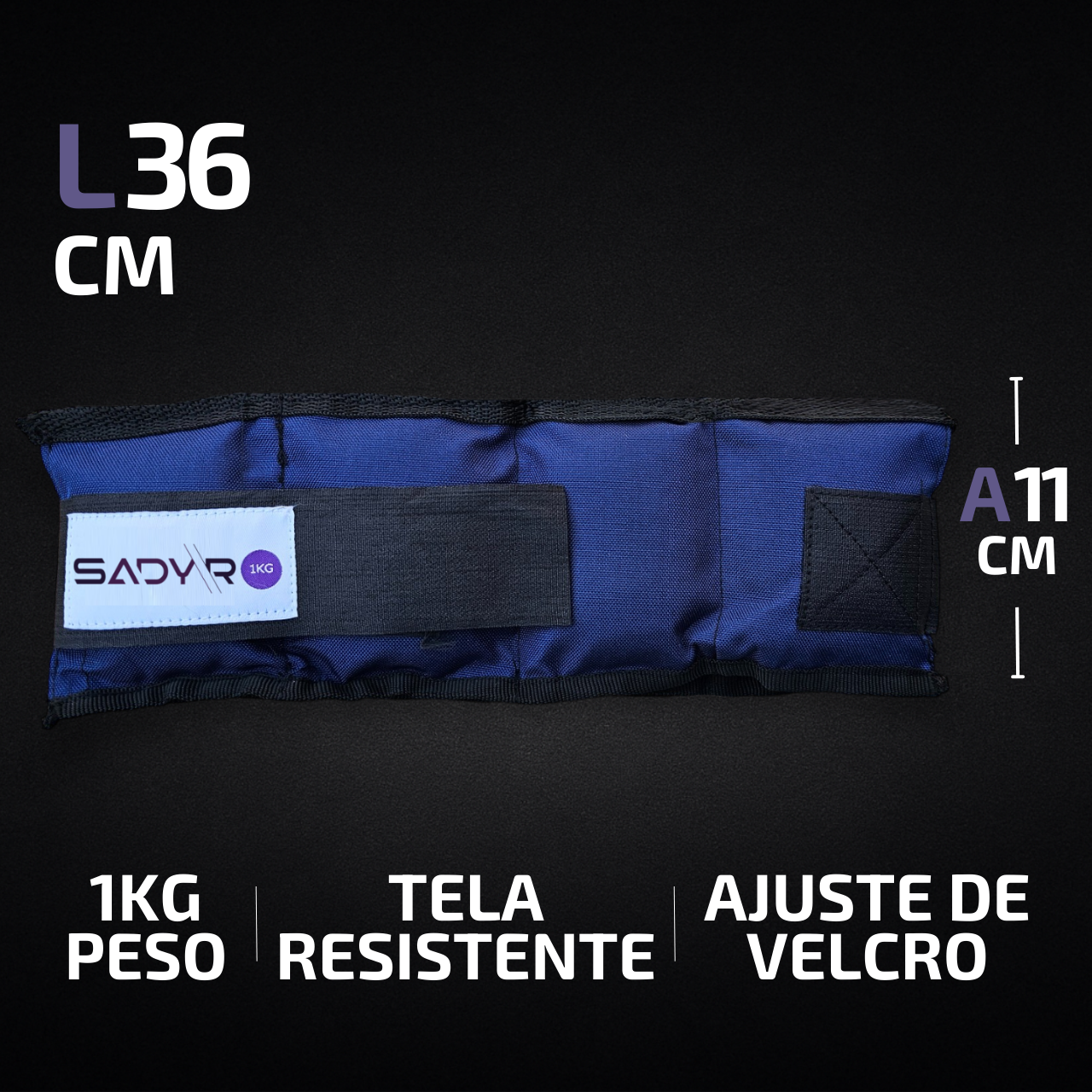 Par de polainas tobilleras 1kg, 2kg, 3kg, 4kg, y 5kg