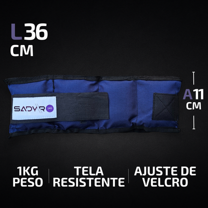 Par de polainas tobilleras 1kg, 2kg, 3kg, 4kg, y 5kg